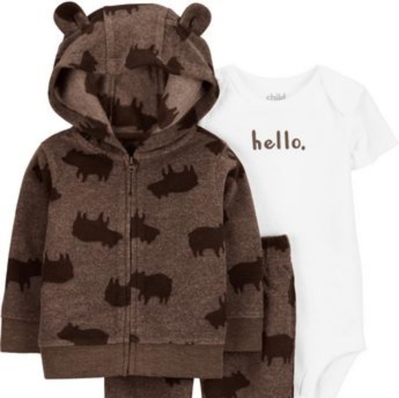 Carter's Child of mine " Comfy Bear" 3 piece set , Sizing 24 months. NWT - Picture 7 of 7